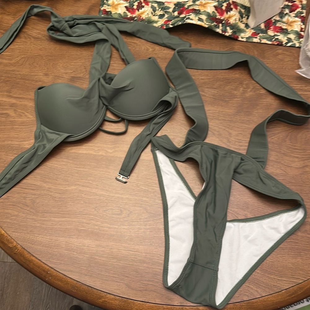 COPY - 2 piece bikini olive green